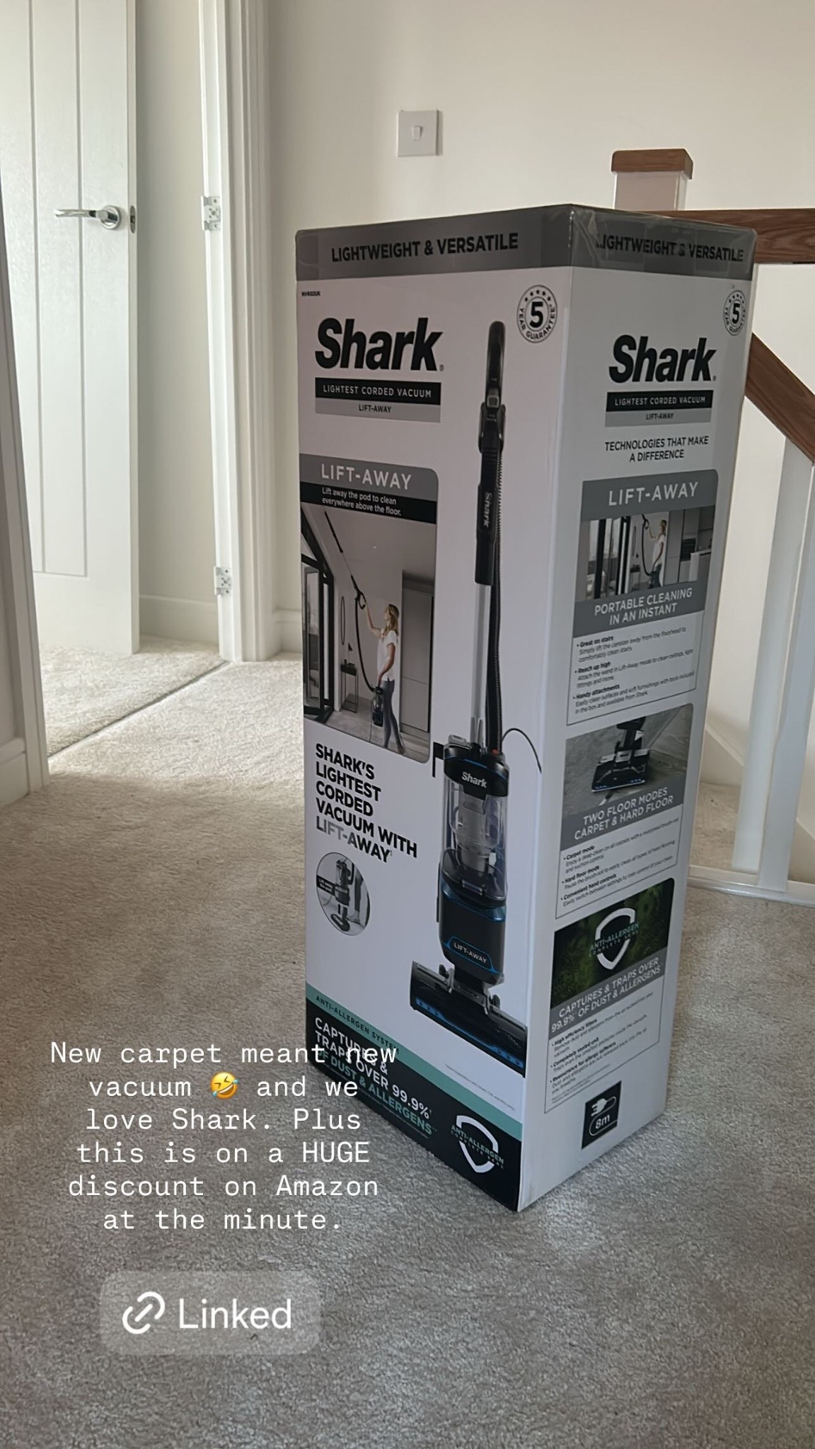 I love Shark vacuums, we got our last one 6 years ago in our old house when we got new carpets and it was brilliant, but felt like a new house and new carpets deserved a new vacuum and this one always gets 5 star reviews, and on big discount on Amazon right now. 

#LTKhome #LTKuk