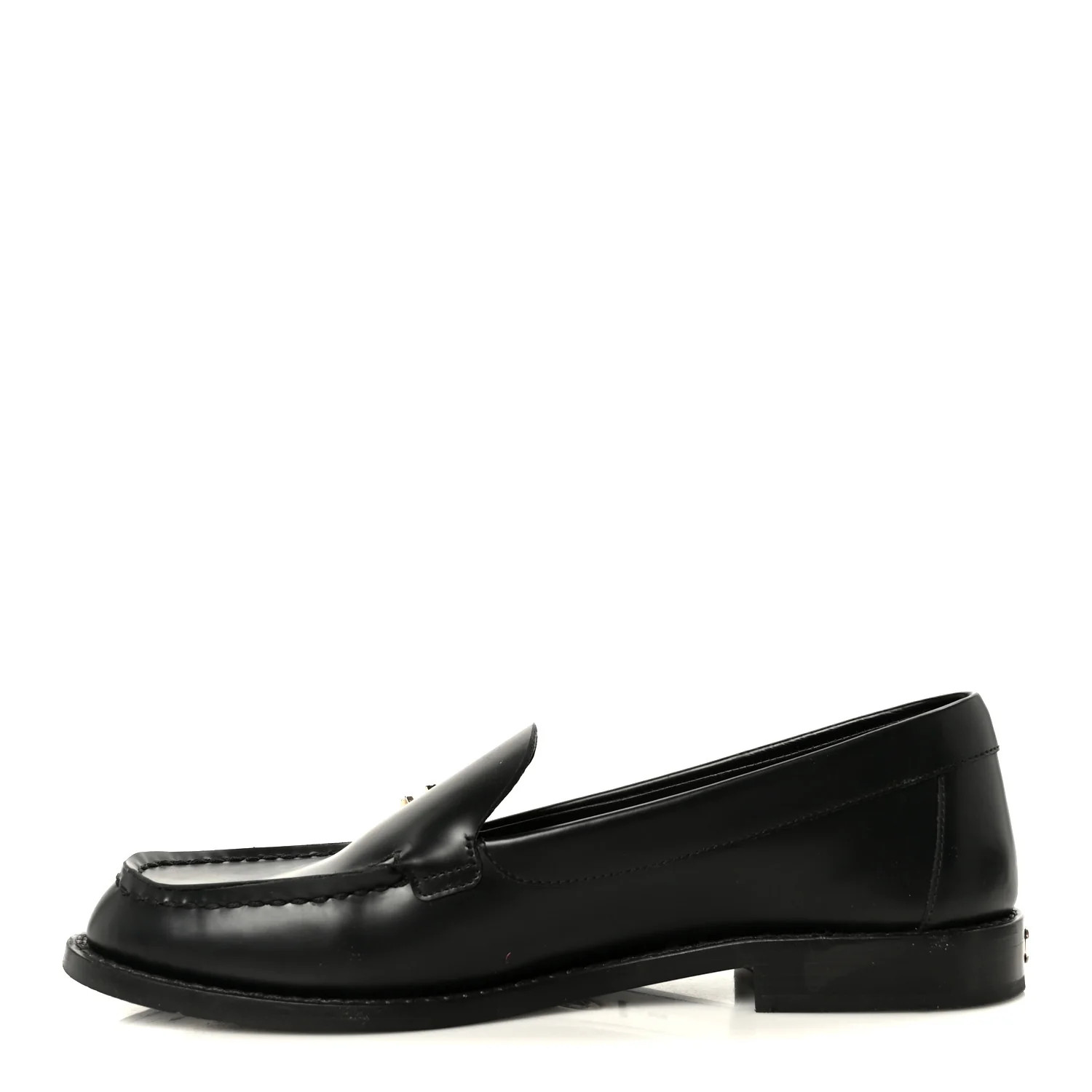Chanel Calfskin Crystal CC Mocassin Loafers 36 Black 1894073 | FASHIONPHILE (US)