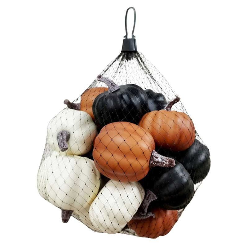 Homespun Halloween 24-Count Black, Orange & White Pumpkin Scatters | At Home