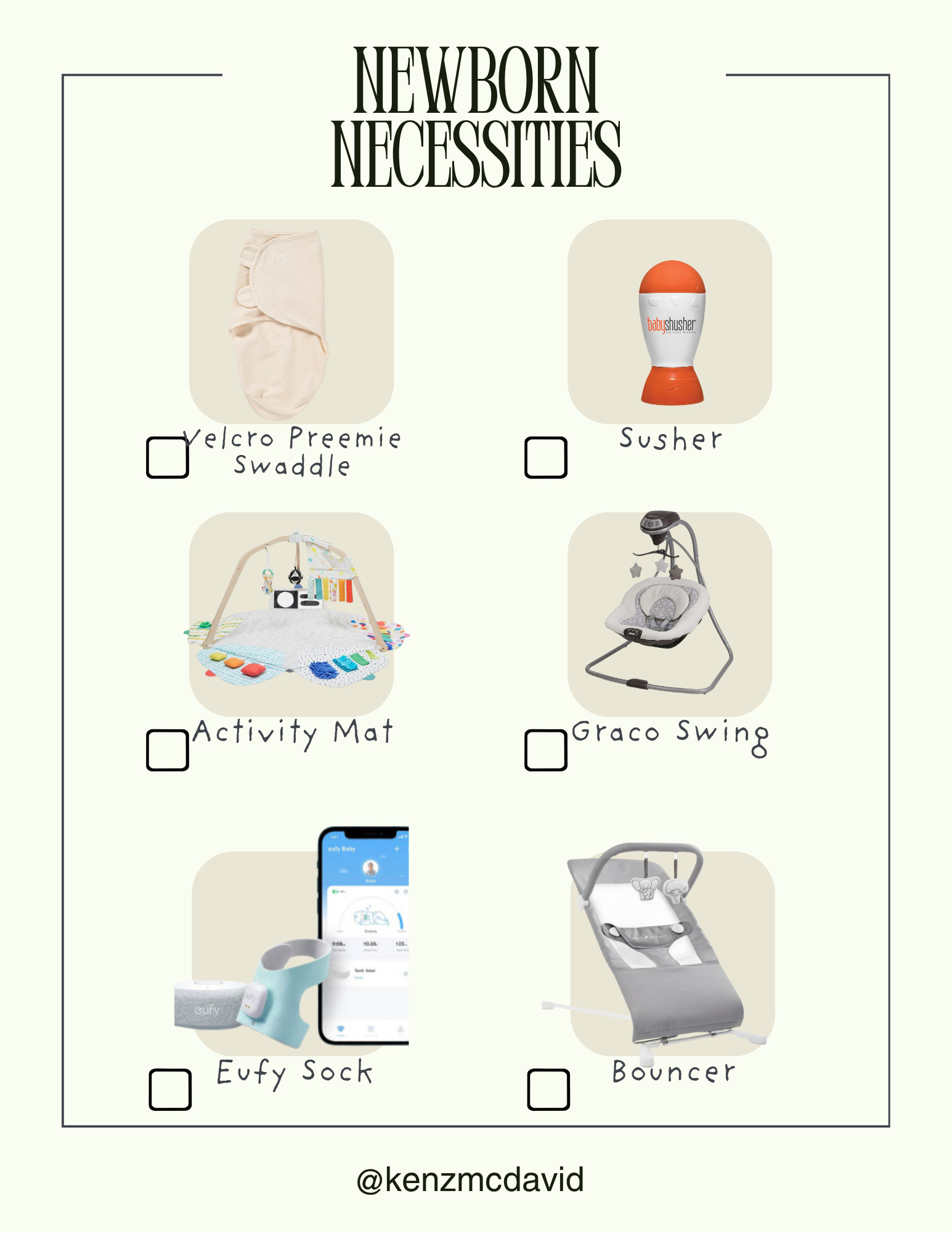 Newborn necessities! 

 