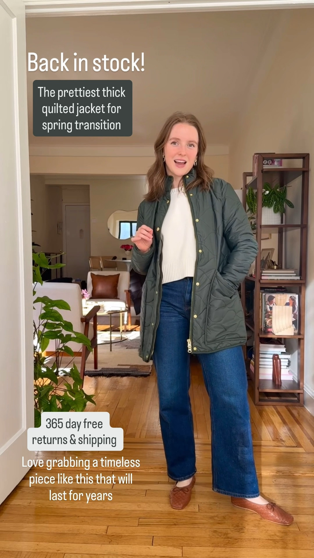 Thick quilted jacket for spring transition, love the olive green wearing xs
Quince 365 day free returns & shipping 


#LTKSaleAlert #LTKSpringSale #LTKPetite