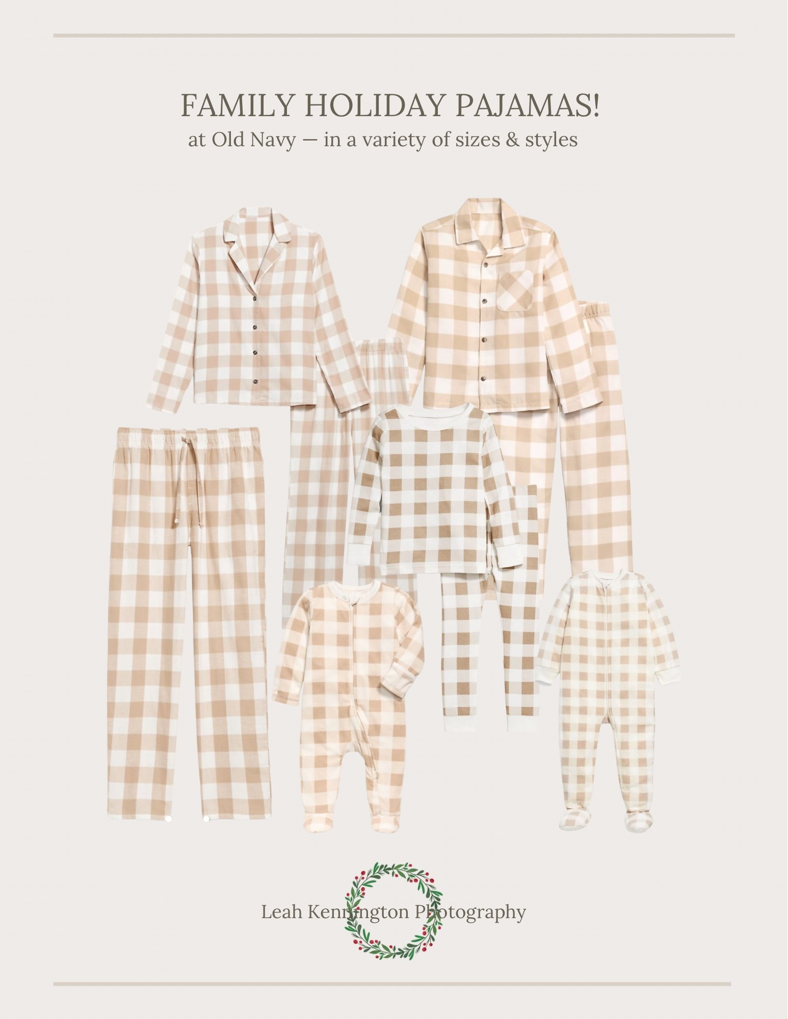 Holiday jammy sets are in! Grab some fun neutral pajamas for the whole family! They now come in a variety of styles - flannel, jogger, high waste. Check them out in the links below!

#LTKFamily #LTKSeasonal #LTKFindsUnder100
