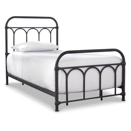 Signature Design by Ashley Nashburg Farmhouse Industrial Twin Metal Bed with Powdercoated Finish Mat | Walmart (US)
