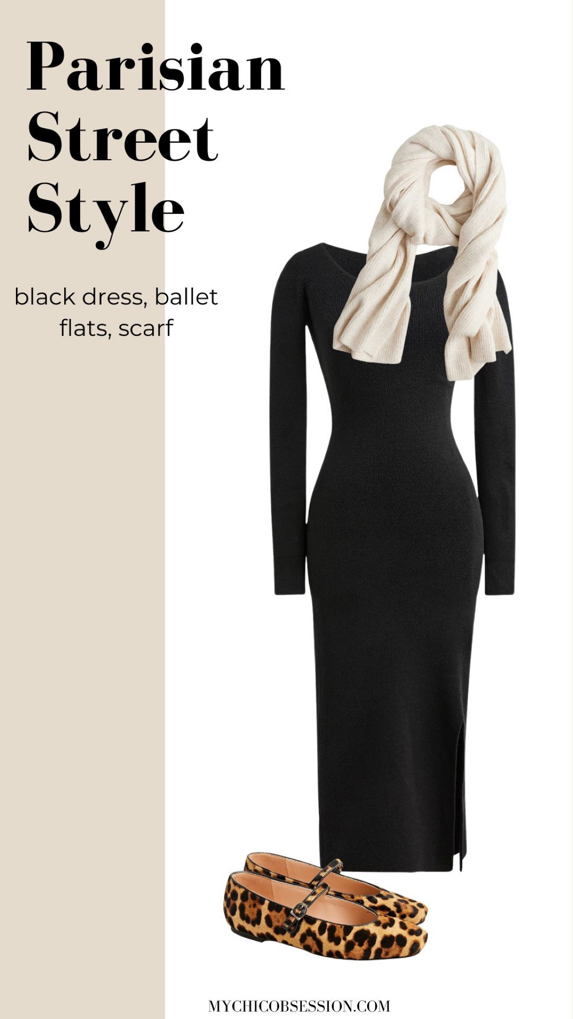 This would be a great date night look! Start with a midi black dress, add a scarf and finish with ballet flats. 

#LTKSeasonal #LTKstyletip