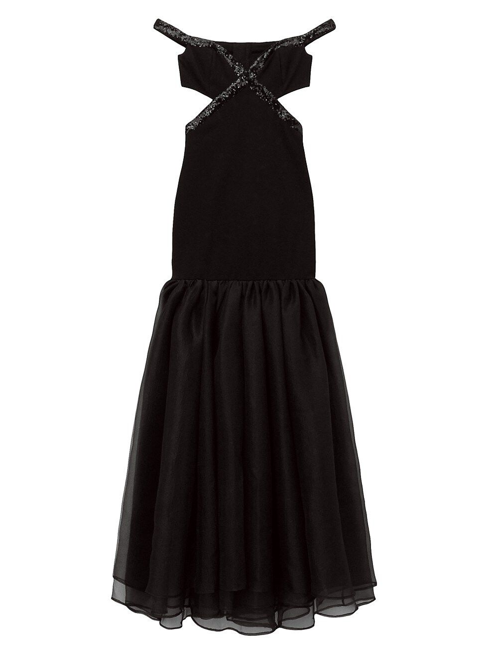 STAUD Emmaline Embellished Cutout Gown | Saks Fifth Avenue