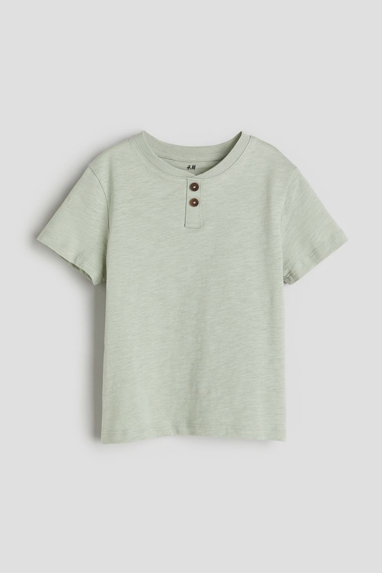 Cotton Henley T-shirt | H&M (US + CA)