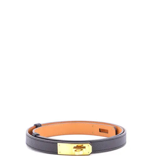 Pre-Owned Hermes Kelly Belt Leather Thin in Black at Nordstrom | Nordstrom