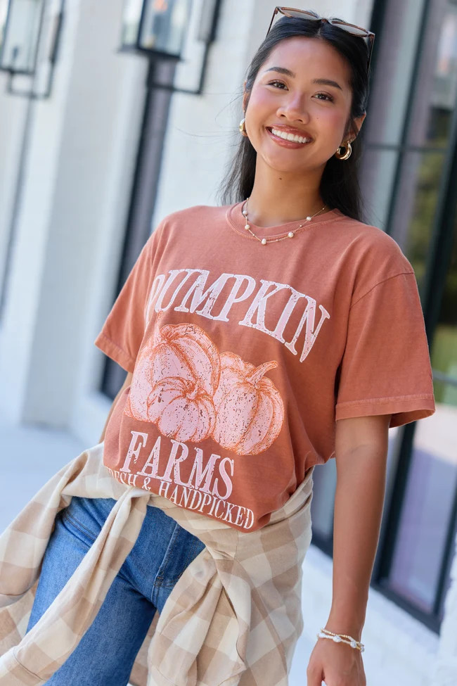 Pumpkin Farms Rust Graphic Tee | Pink Lily