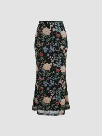 Updated Fabric Corduroy Square Neck Floral Pocket Jumpsuit | Cider