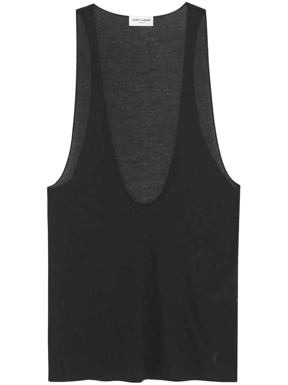 Saint Laurent Cassandre Silk Tank Top - Farfetch | Farfetch Global