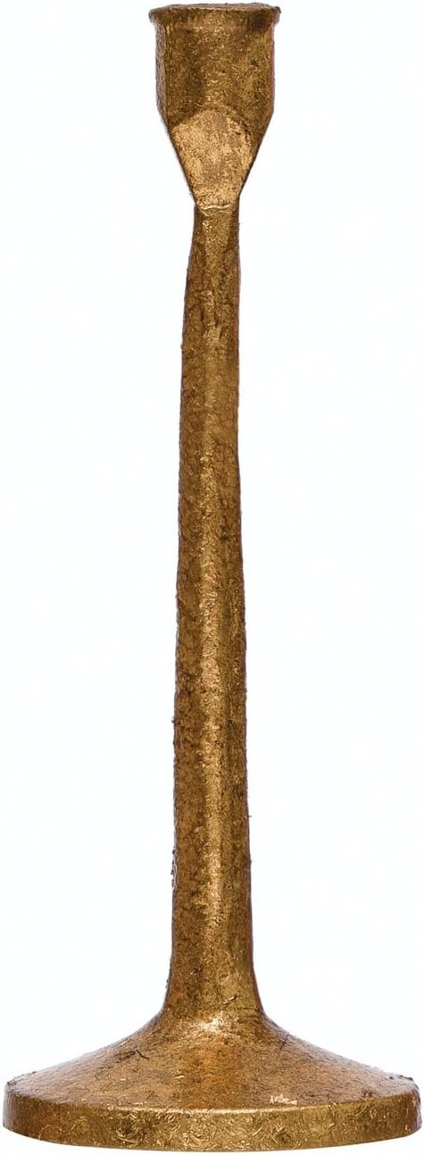 Creative Co-Op Cast Iron Taper Holder, Gold Finish | Amazon (US)