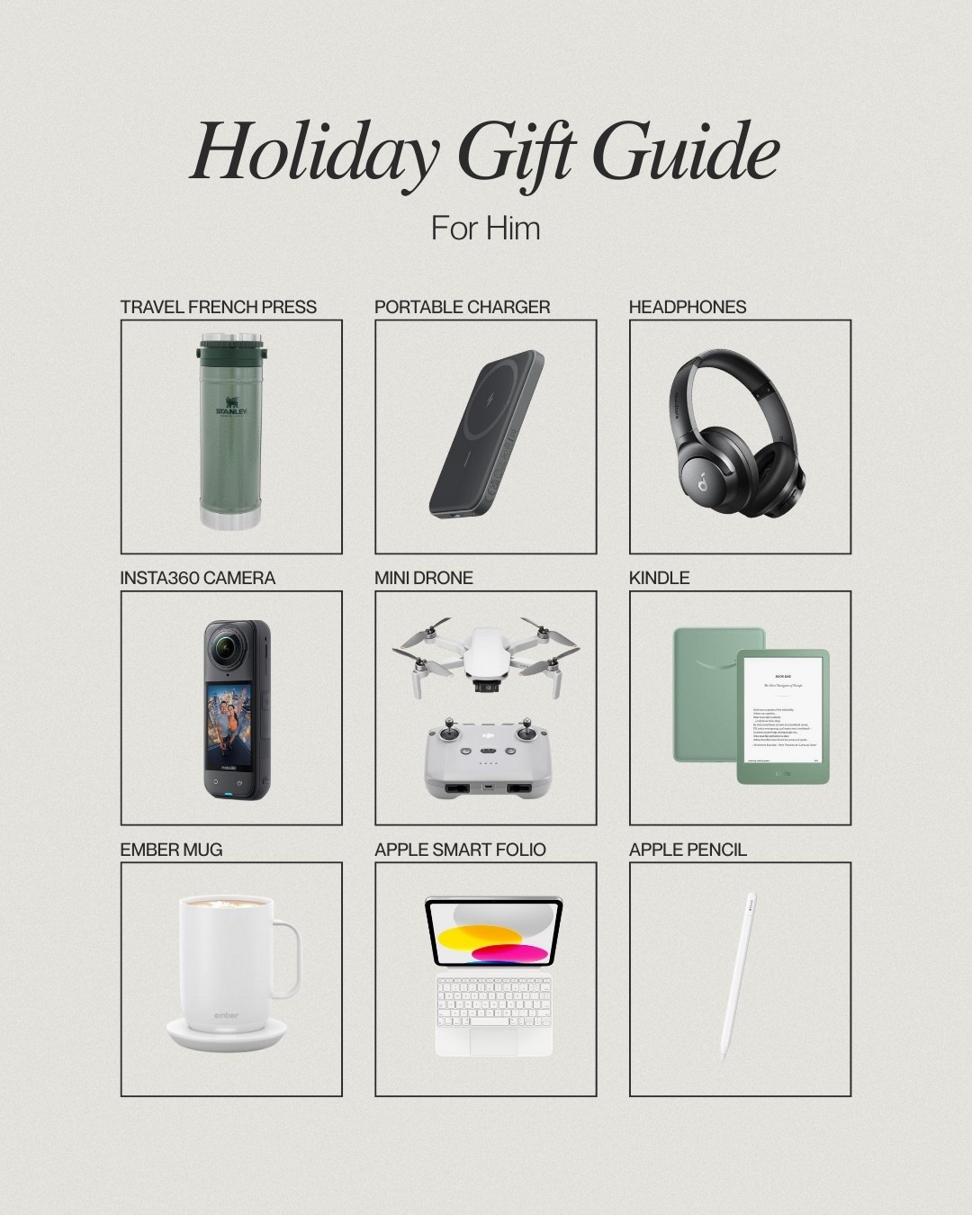 Last minute gift ideas for the man in your life! These are all things my husband or dad have really liked. And all price points! 

#LTKHoliday #LTKGiftGuide #LTKMens
