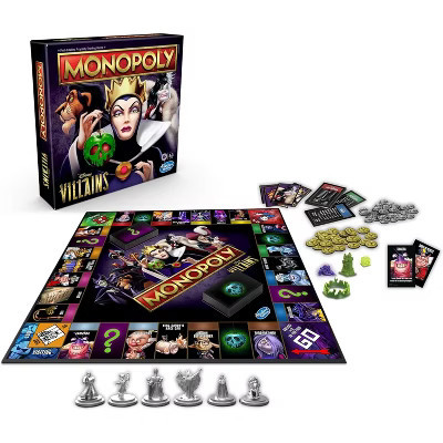 Monopoly Disney Villains Edition Board Game – Play as Cruella, Jafar, Maleficent, and More – Family Strategy Game | Target