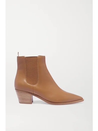 Gianvito Rossi - 45 Leather Chelsea Boots - Beige | NET-A-PORTER (US)