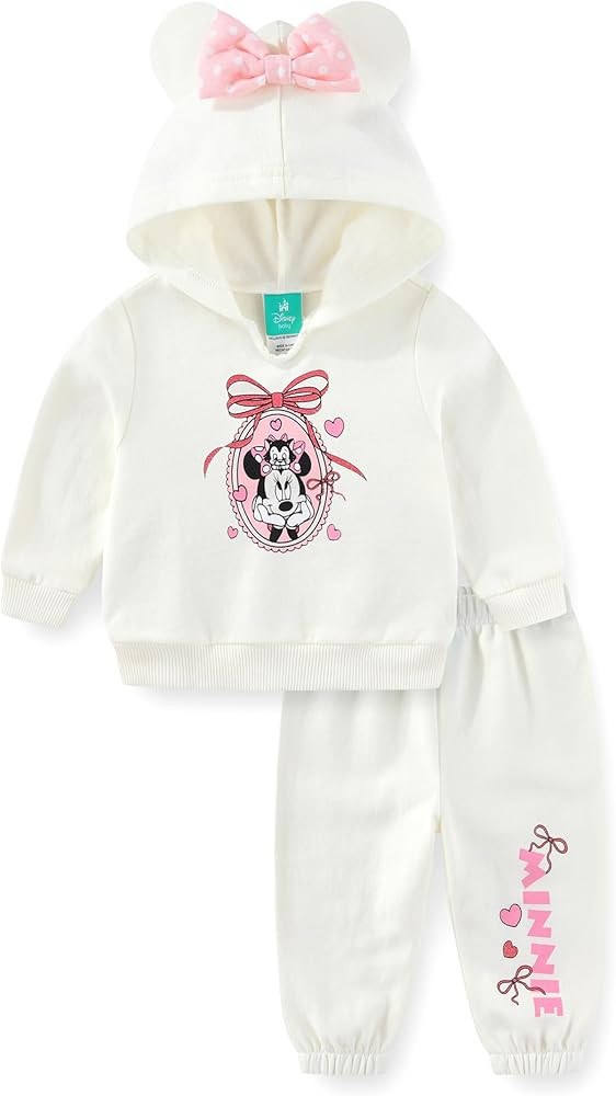 Disney Minnie Mouse Baby Girls Hoodie and Pants 2 Piece Set for Newborn and Infant | Amazon (US)