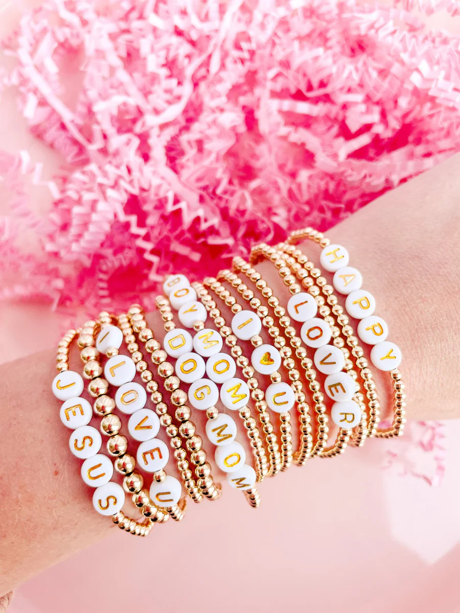 Custom Letter Bracelet | Beaded Blondes