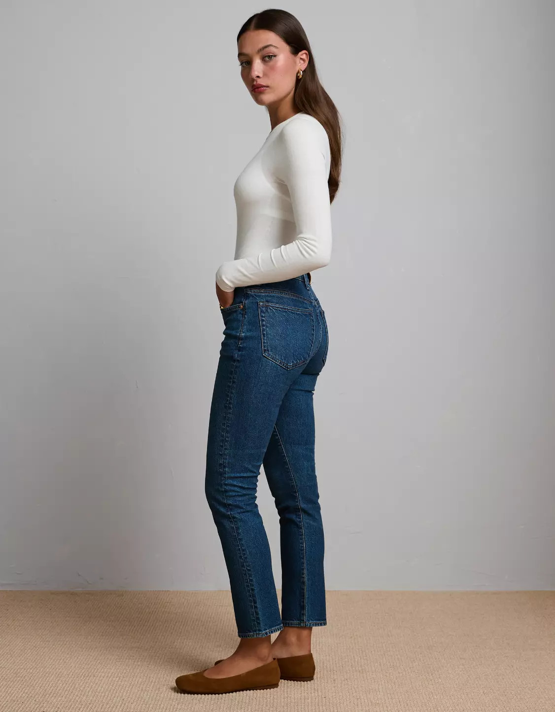 AE77 Premium Straight Crop Jean | American Eagle Outfitters (US & CA)