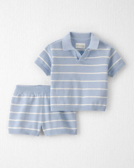 Baby Boy 2-Piece Organic Cotton Top & Short Set in Stripes - Little Planet | Carter's | Carter's Inc