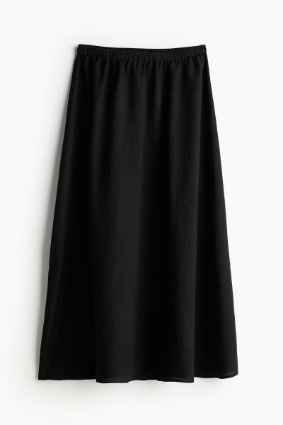 Midi Skirt - High waist - Long - Black - Ladies | H&M US | H&M (US + CA)