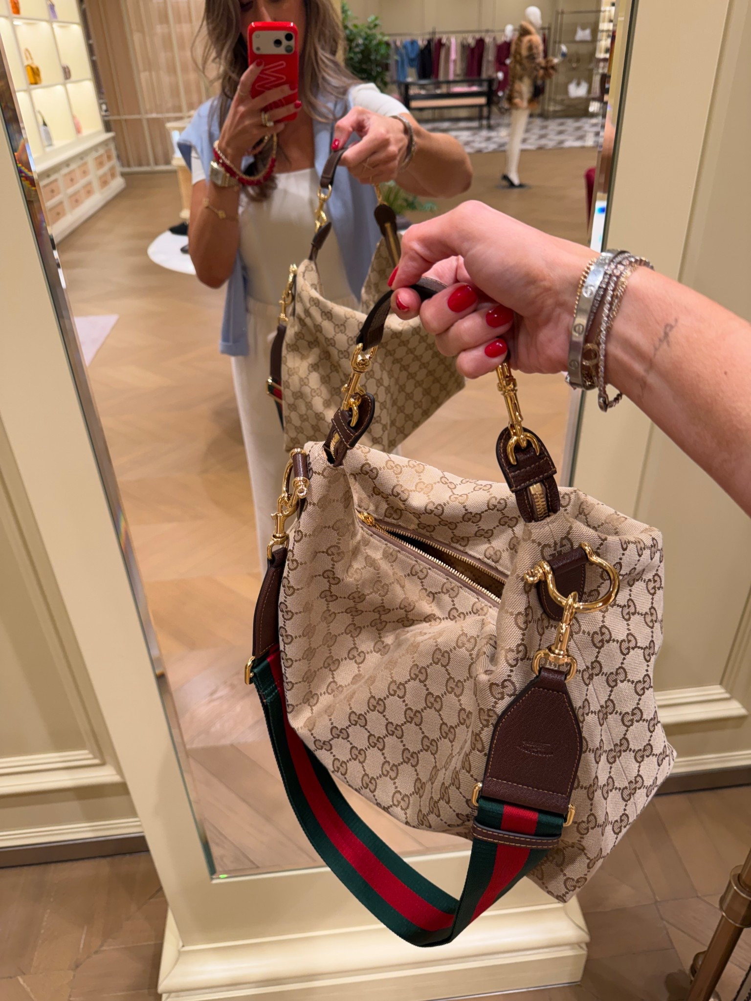 This is a NEW style gucci bag that everyone was loving! This is the medium but is also in. Large and small 

#LTKOver40 #LTKMidsize #LTKTravel