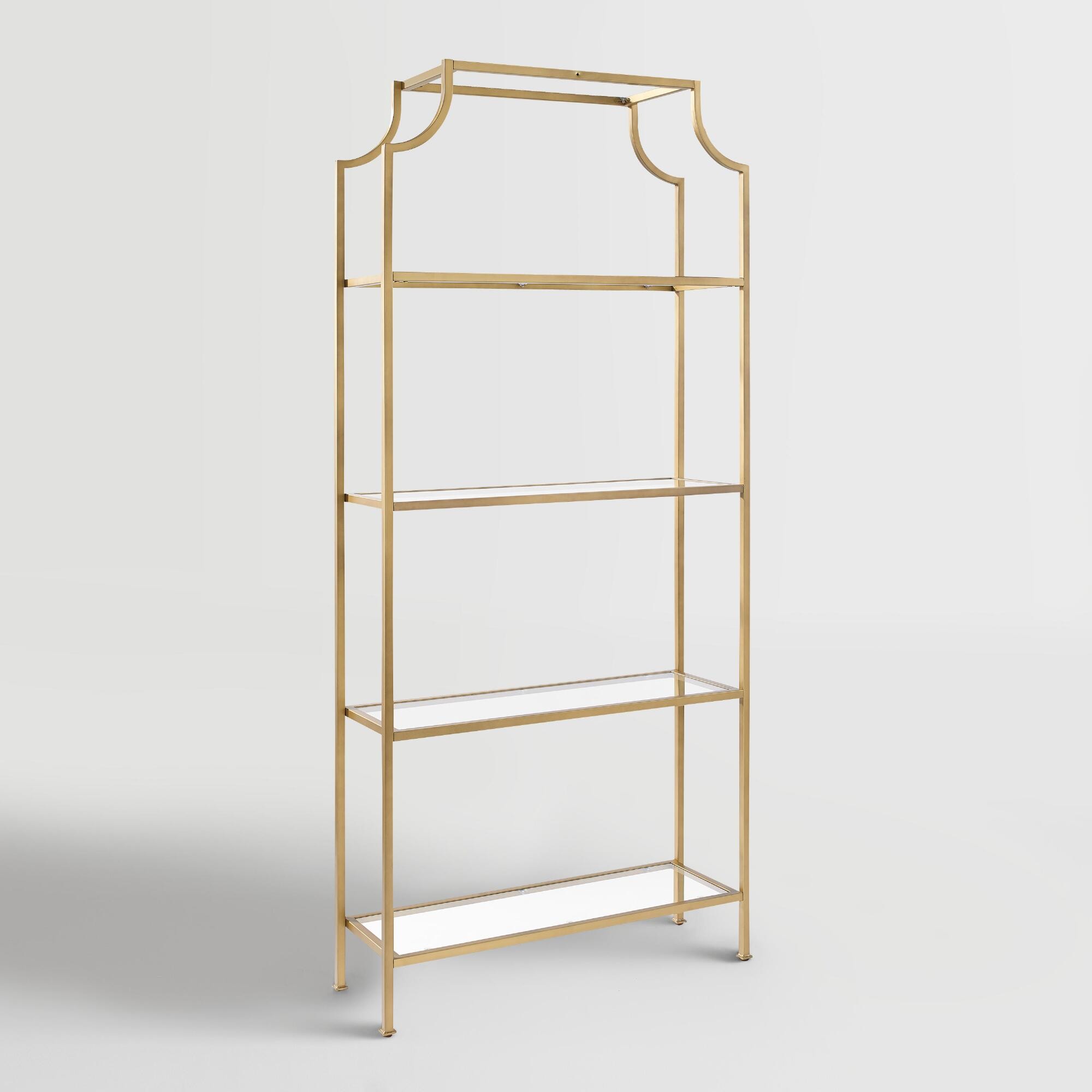 Gold Milayan Tall Shelf | World Market