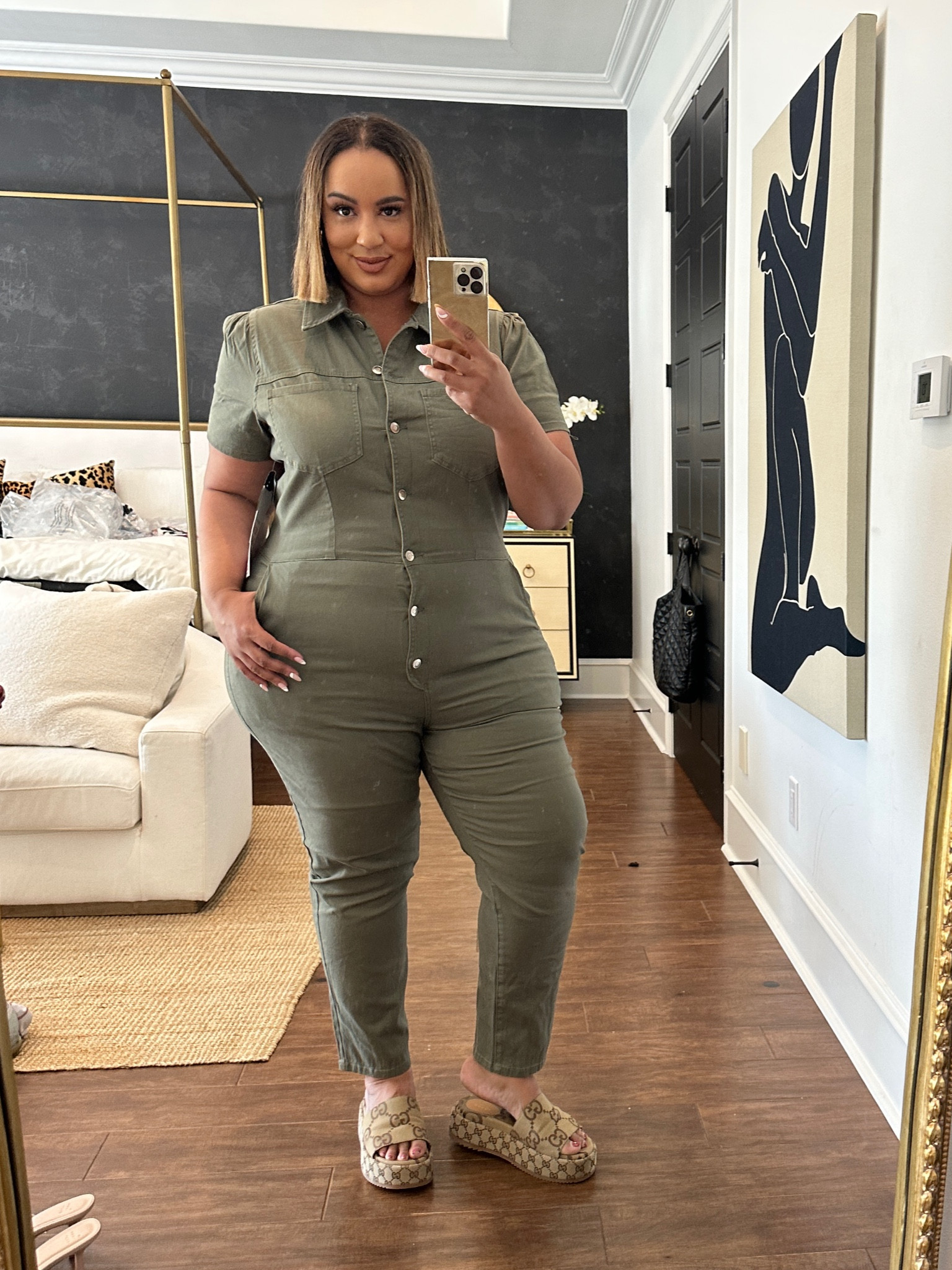 Boiler suit jumpsuit green fall transition walmart 

#LTKcurves #LTKSeasonal #LTKunder50