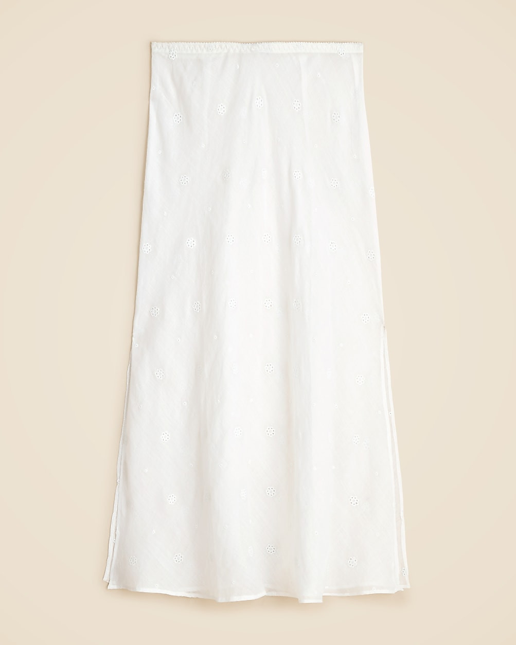 Eyelet slip skirt in ramie | J. Crew US