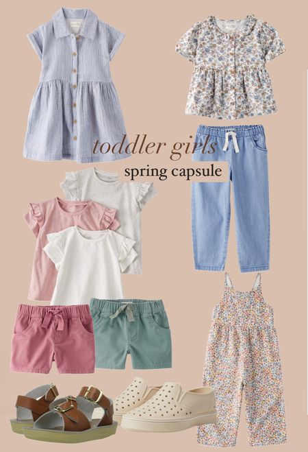 Toddler girl spring capsule wardrobe 