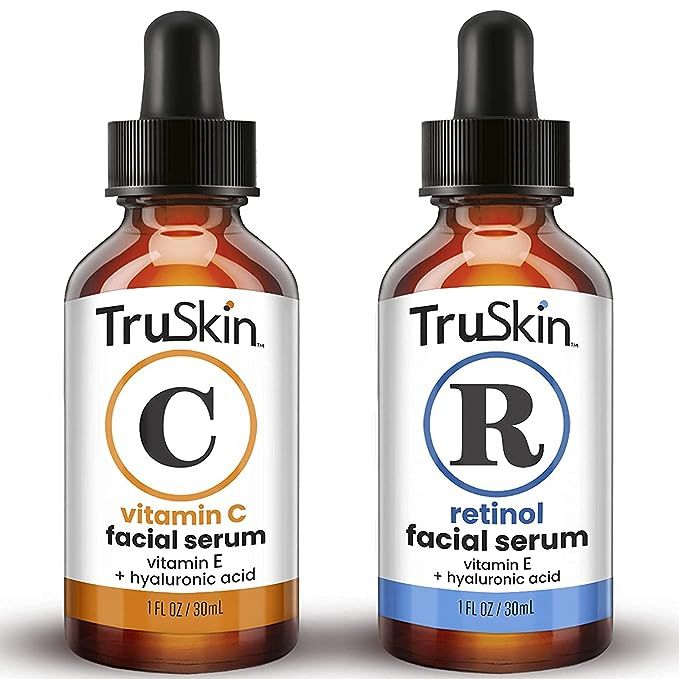 TruSkin Day-Night Anti Aging Duo, Retinol Serum & Vitamin C Serum for Face with Hyaluronic Acid, ... | Amazon (US)