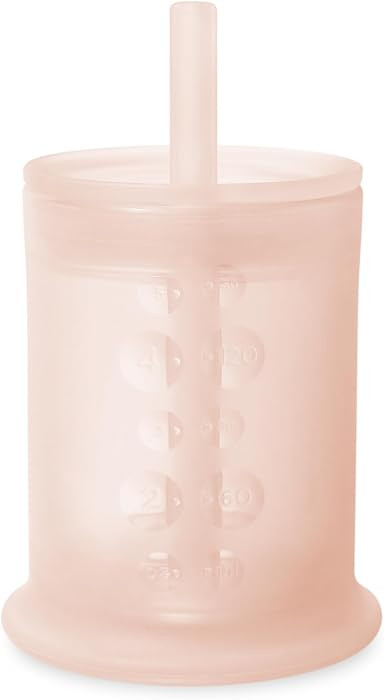 Olababy Silicone Straw Training Cup, Infant to Toddler Sippy Cup, Coral 5oz | Amazon (US)