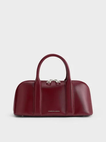 Burgundy Axel Bowling Bag | CHARLES & KEITH UK | Charles & Keith UK