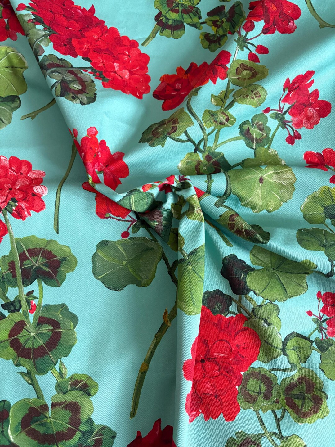 Designer Cotton Twill Fabric Geranium - Etsy | Etsy (US)