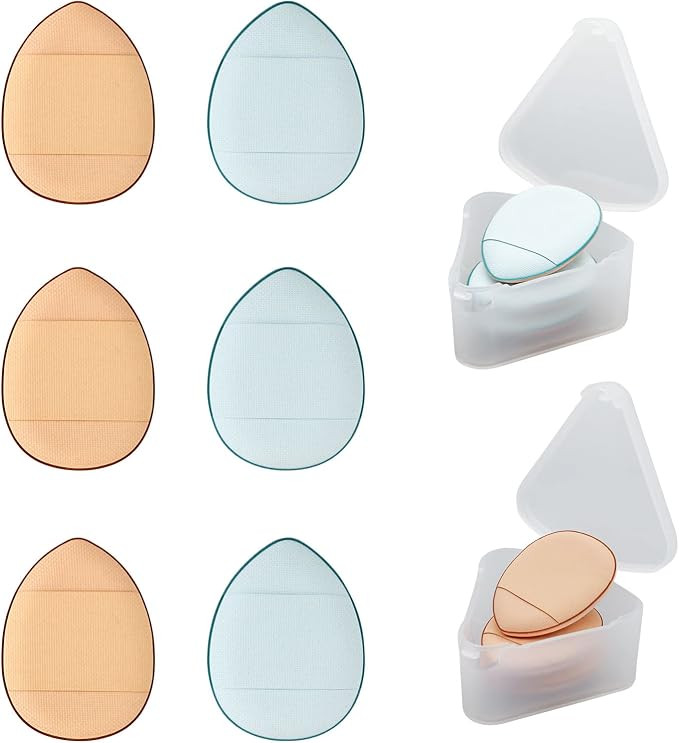WishLotus 6Pc Mini Finger Powder Puff, Drop-Shaped Makeup Sponges for Foundation, Reusable Loose ... | Amazon (CA)