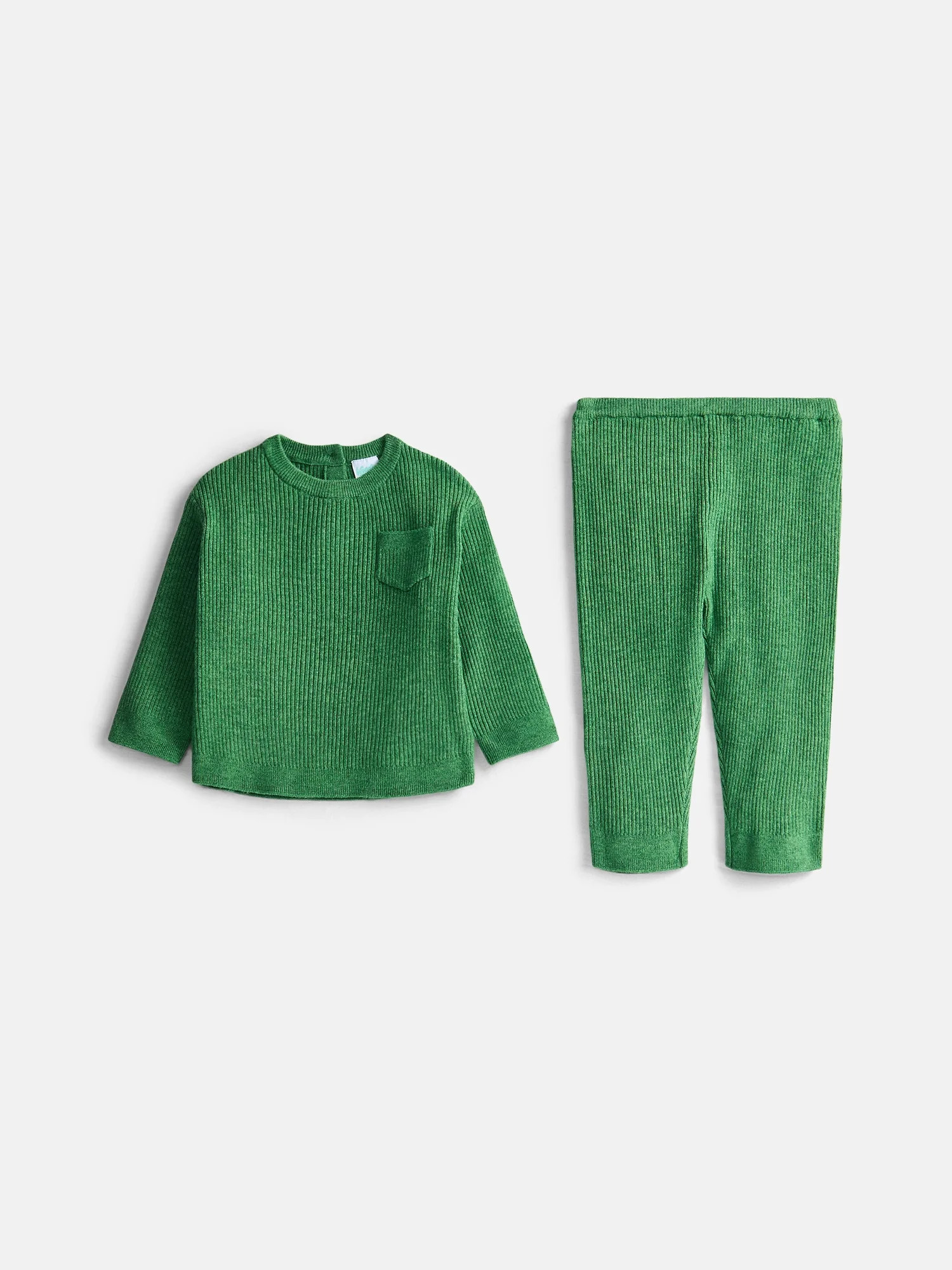 Wonder Nation Baby Boys Sweater Knit Top and Pants Set, 2 Piece, Sizes 0-3M-24M | Walmart (US)
