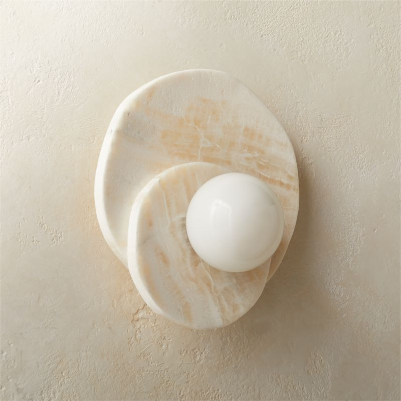 Astr White Onyx Wall Sconce + Reviews | CB2 | CB2