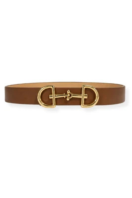 Tina Brown Horsebit Buckle Belt Brown | The Willow Tree