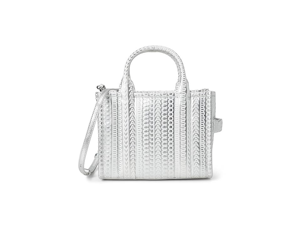 Marc Jacobs The Small Tote Handbags Silver/Bright White, Leather | Zappos