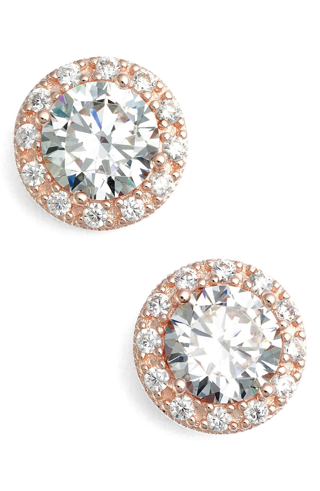 Round 3.48ct tw Cubic Zirconia Stud Earrings | Nordstrom