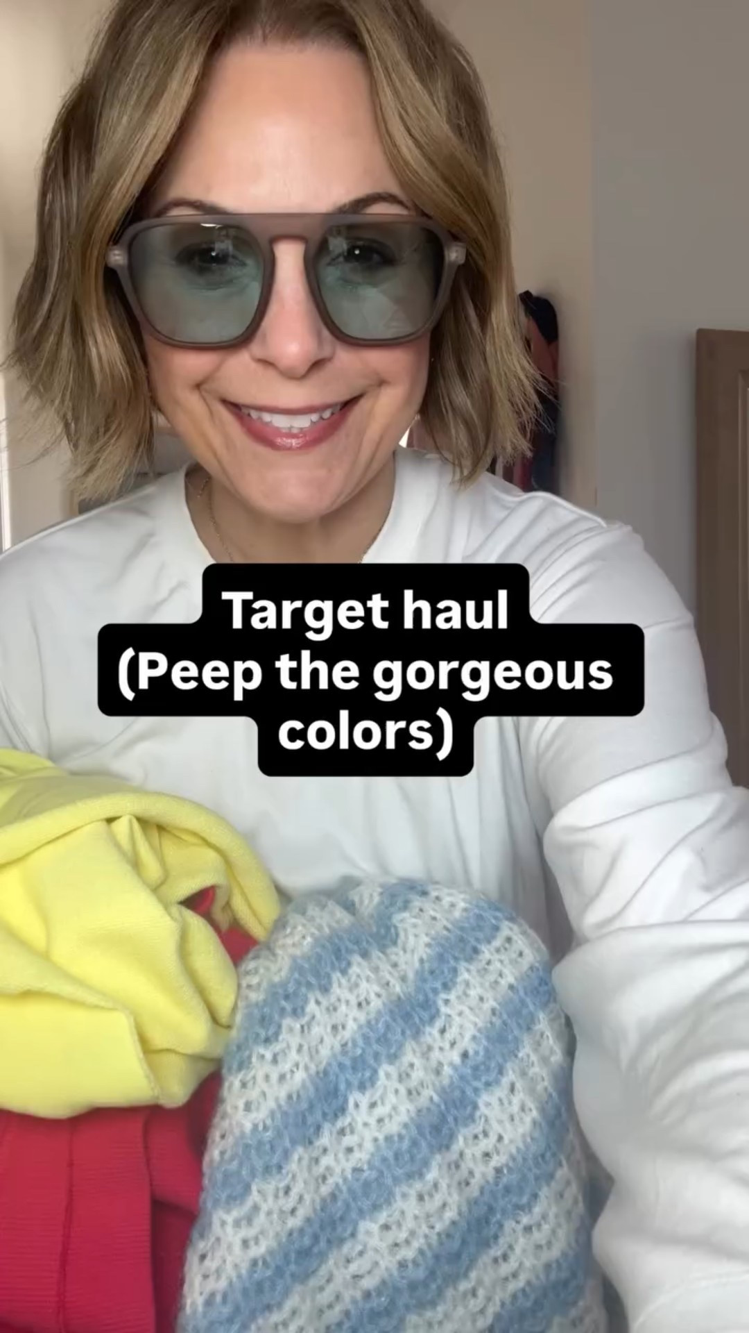 Target haul time! @target These pieces will bring your wardrobe into Spring! Such a soft gorgeous sweater and the best sweats to brighten your day 🤩🤩🤩 #springloungewear #springcolors🌸 #targethaul #minihaul All linked in my stories and LTK shop!