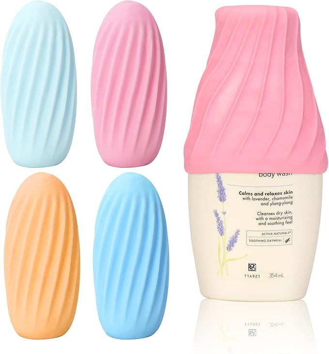 Volnamal 4 Pack Elastic Sleeves for Leak Proofing Travel, Leak Proof Sleeves for Travel Container... | Amazon (US)