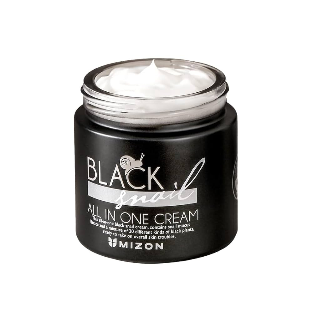 MIZON Black Snail All In One Cream Intensive Korean Skin Care Facial Moisturizing Snail Mucin Ext... | Amazon (US)