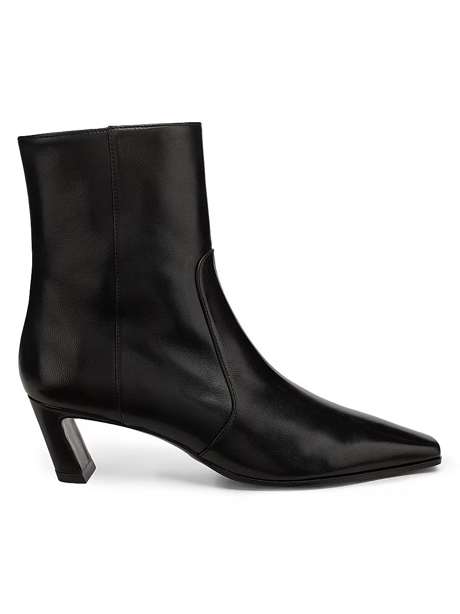 Women's Stassi 50MM Leather Ankle Boots - Black - Size 11 | Saks Fifth Avenue