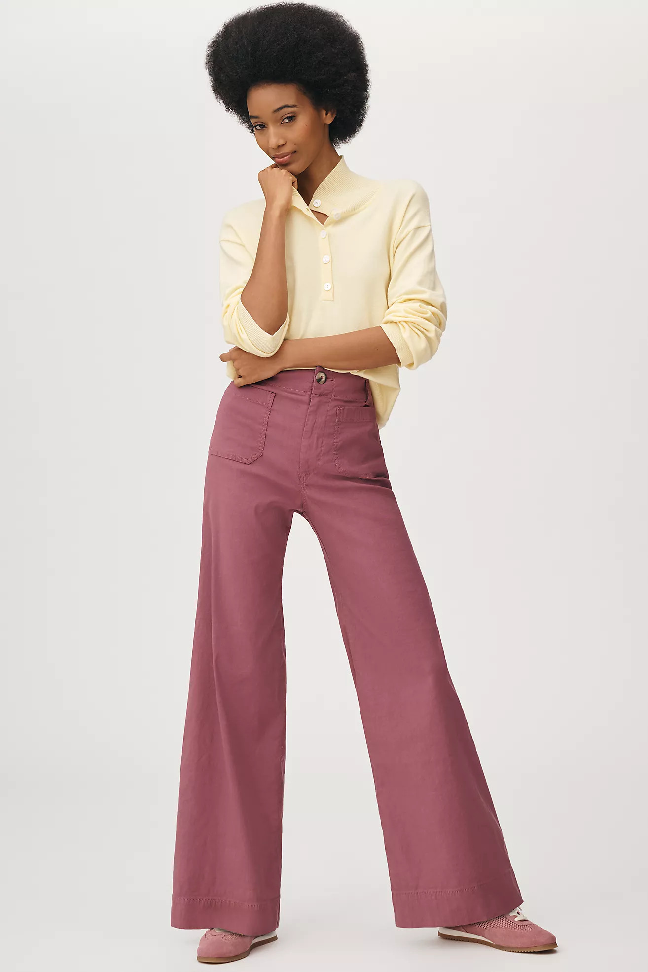 The Colette Full-Length Wide-Leg Pants by Maeve: Magic Fabric Edition | Anthropologie (US)
