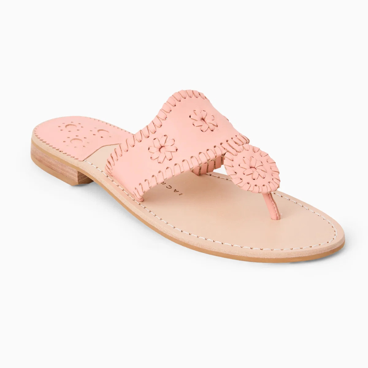 Jack Rogers Jacks Flat Sandal \u2014 Peachbud Nappa Leather | Jack Rogers