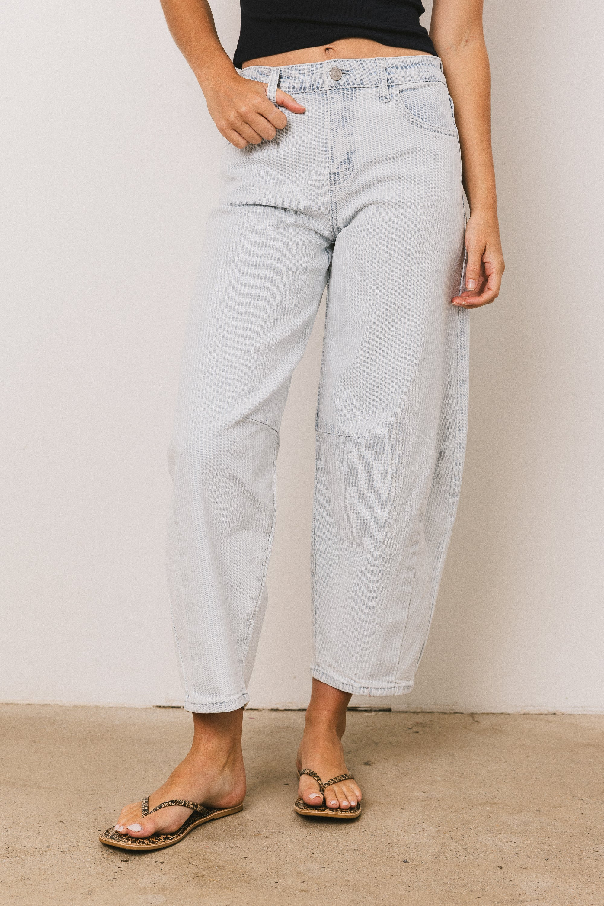 Cade Striped Barrel Jeans | Böhme US