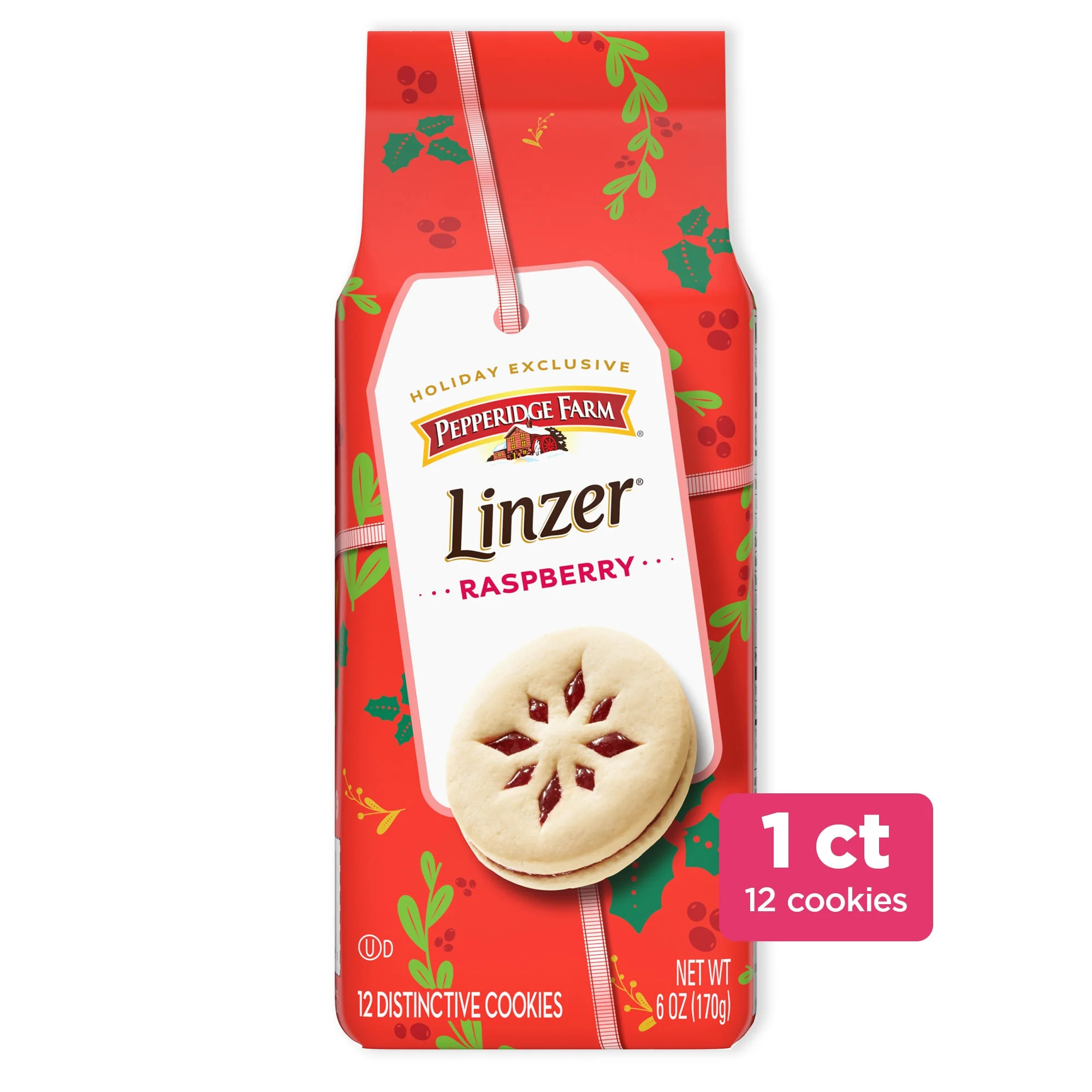 Pepperidge Farm Linzer Raspberry Cookies, 6-oz. Bag | Walmart (US)