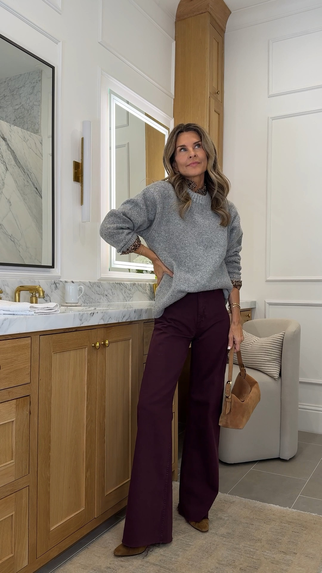 Cozy fall look with Burgundy pants. I’m 5’6”
J-crew sweater sz XS 


#LTKOver40 #LTKWorkwear #LTKStyleTip