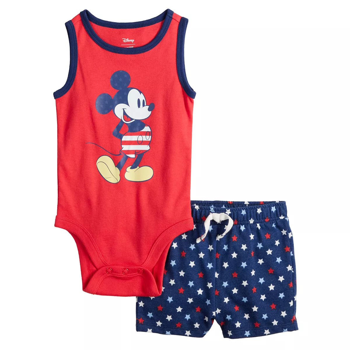 Disney's Mickey Mouse Baby Tank Bodysuit & Knit Shorts Set by Jumping Beans® | Kohl's