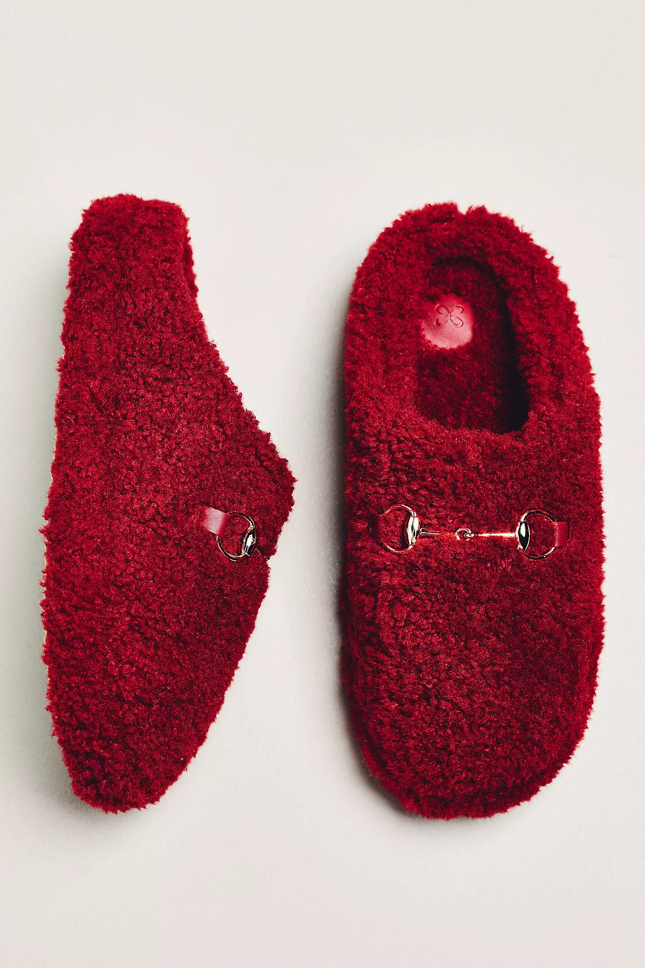 Maeve Sherpa Fleece Bit Scuff Slippers | Anthropologie (US)