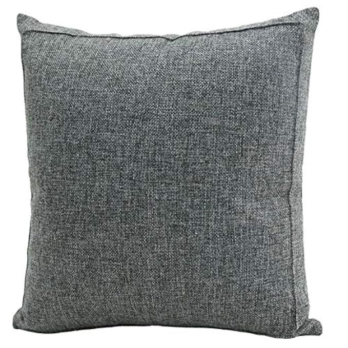 Jepeak Burlap Linen Throw Pillow Cover Cushion Case, Farmhouse Modern Decorative Solid Square Pillow | Amazon (US)